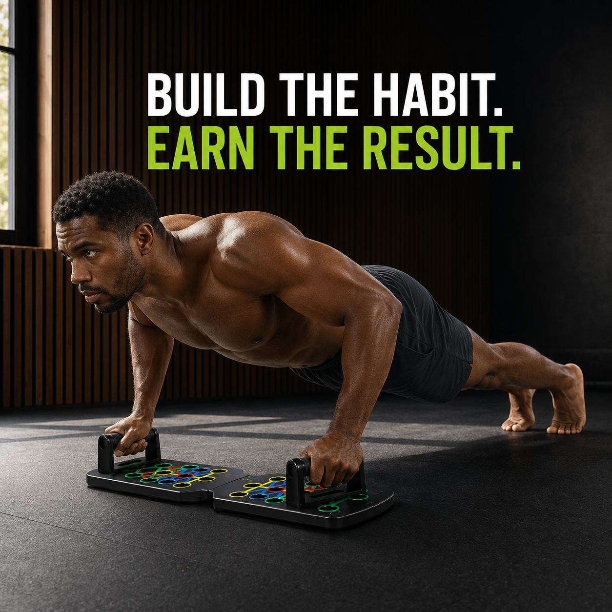 Multifunctional Foldable Push-Up Board System – Colour-Coded Upper-Body Training Set