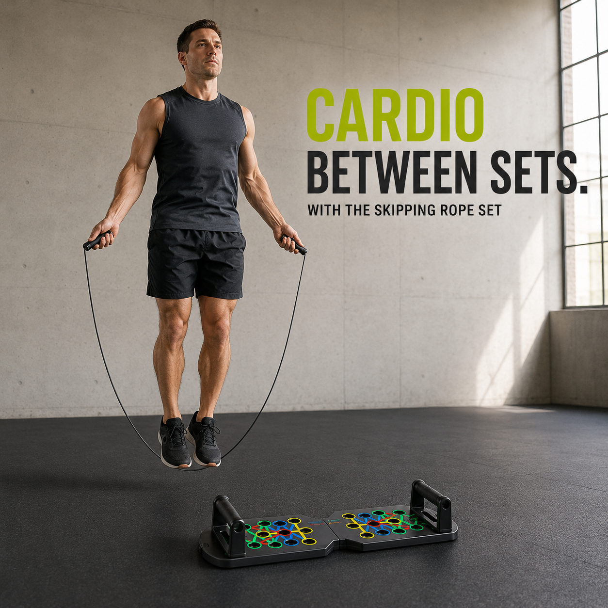 Multifunctional Foldable Push-Up Board System – Colour-Coded Upper-Body Training Set