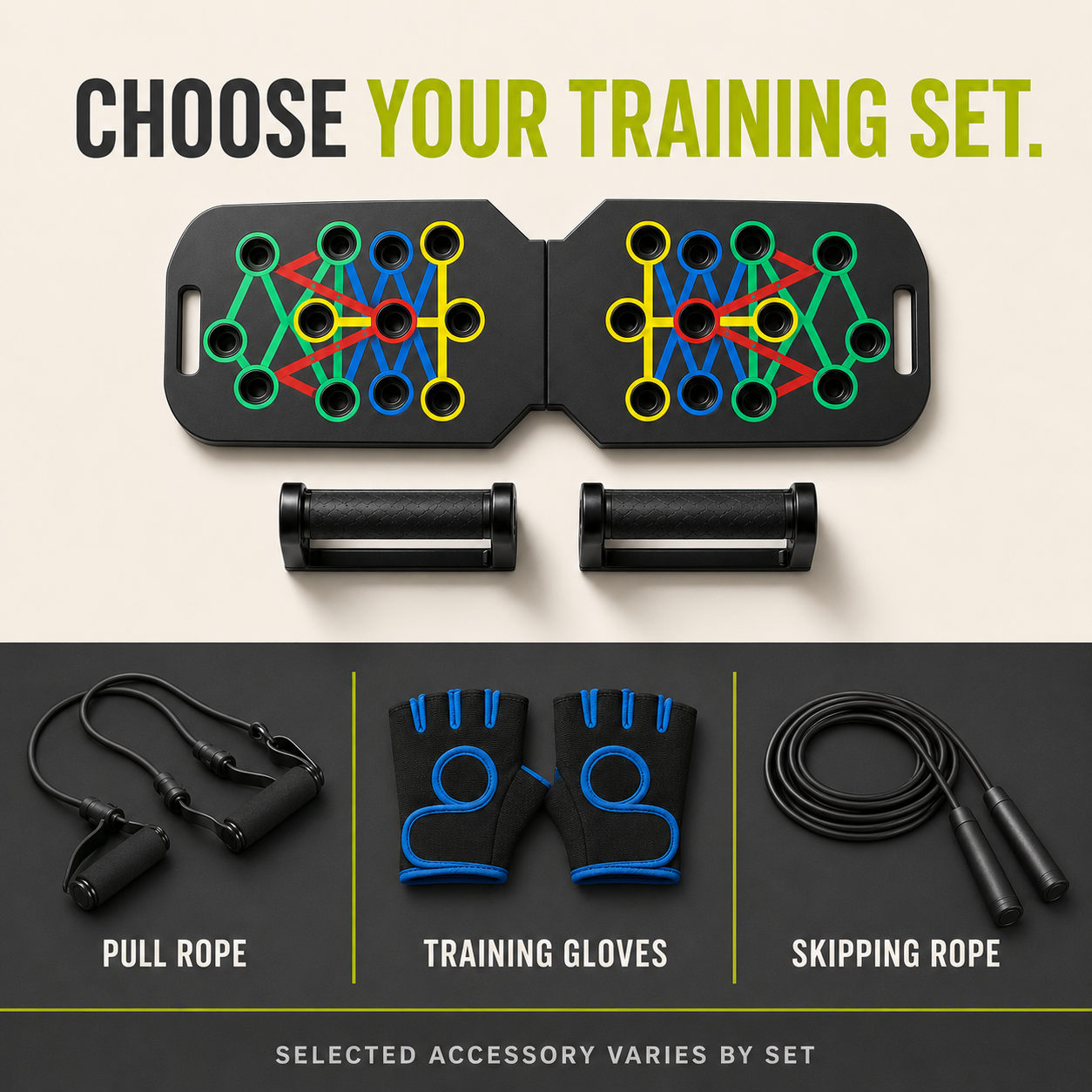 Multifunctional Foldable Push-Up Board System – Colour-Coded Upper-Body Training Set