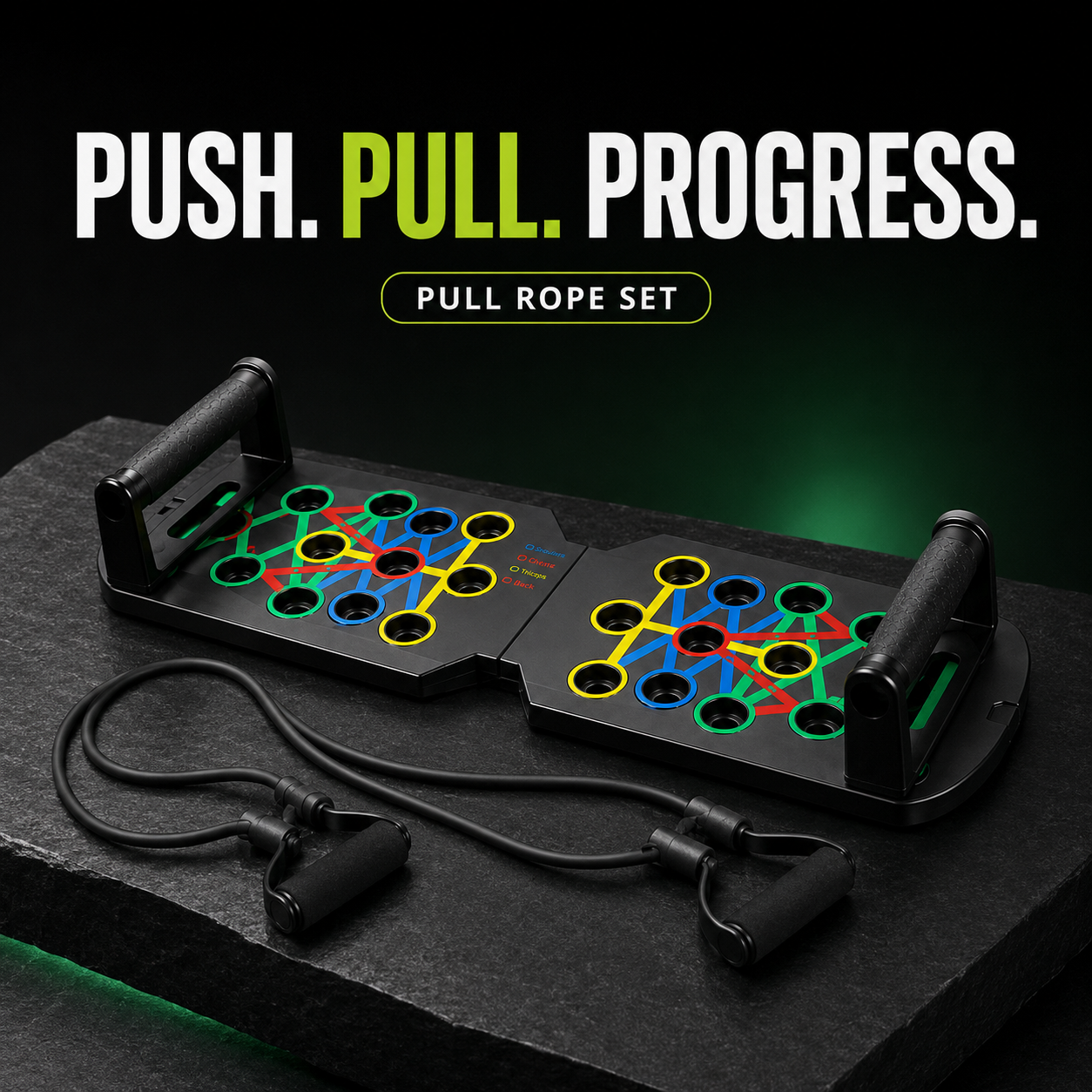 Multifunctional Foldable Push-Up Board System – Colour-Coded Upper-Body Training Set