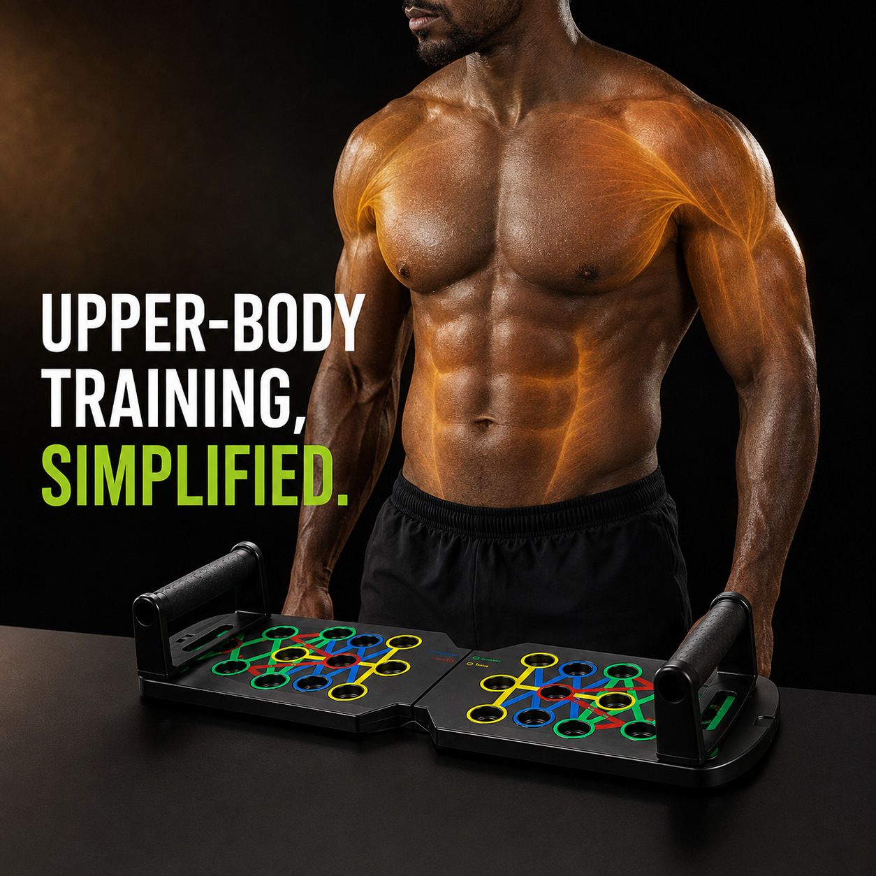 Multifunctional Foldable Push-Up Board System – Colour-Coded Upper-Body Training Set