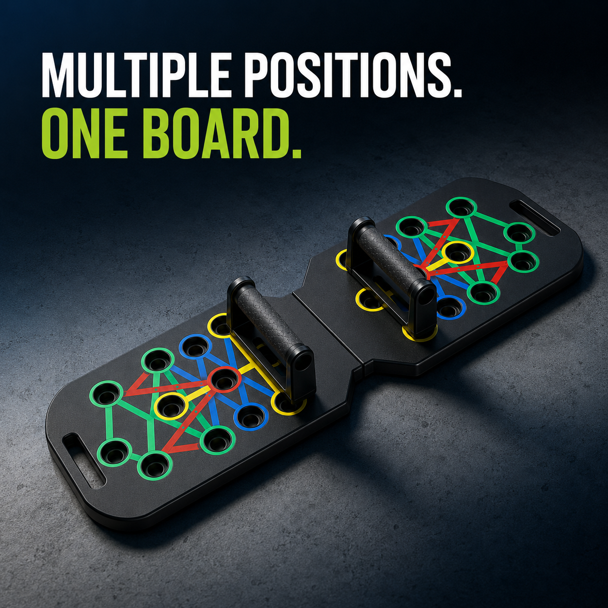Multifunctional Foldable Push-Up Board System – Colour-Coded Upper-Body Training Set