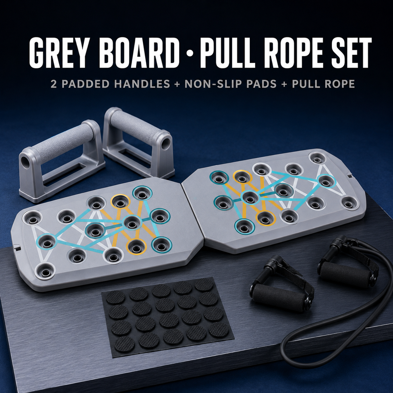 Multifunctional Foldable Push-Up Board System – Colour-Coded Upper-Body Training Set
