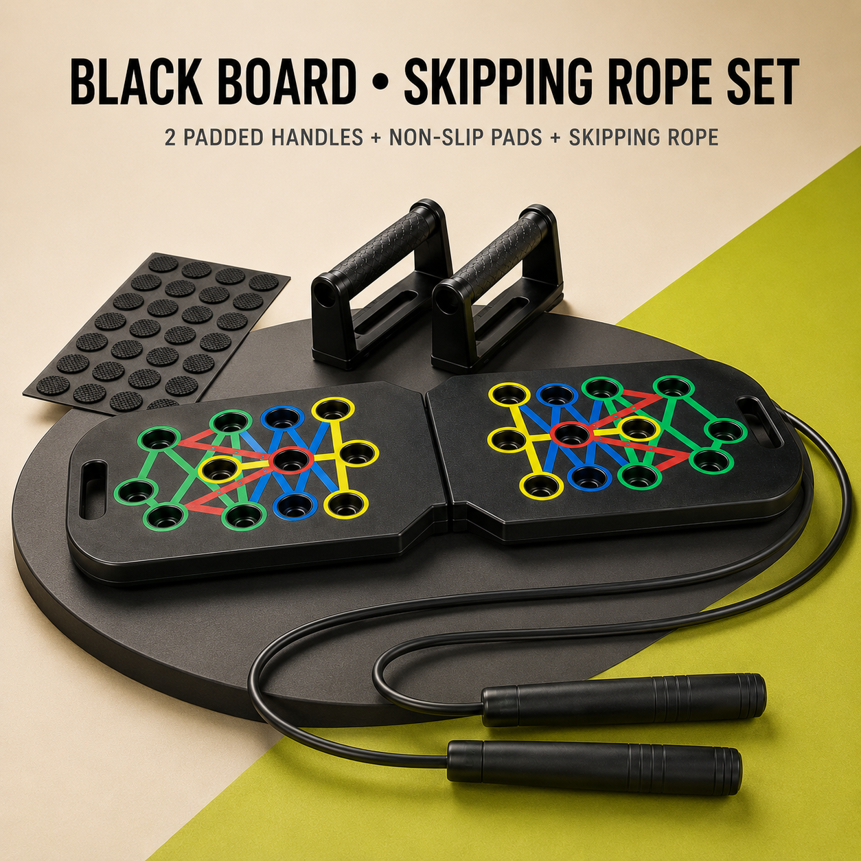 Multifunctional Foldable Push-Up Board System – Colour-Coded Upper-Body Training Set
