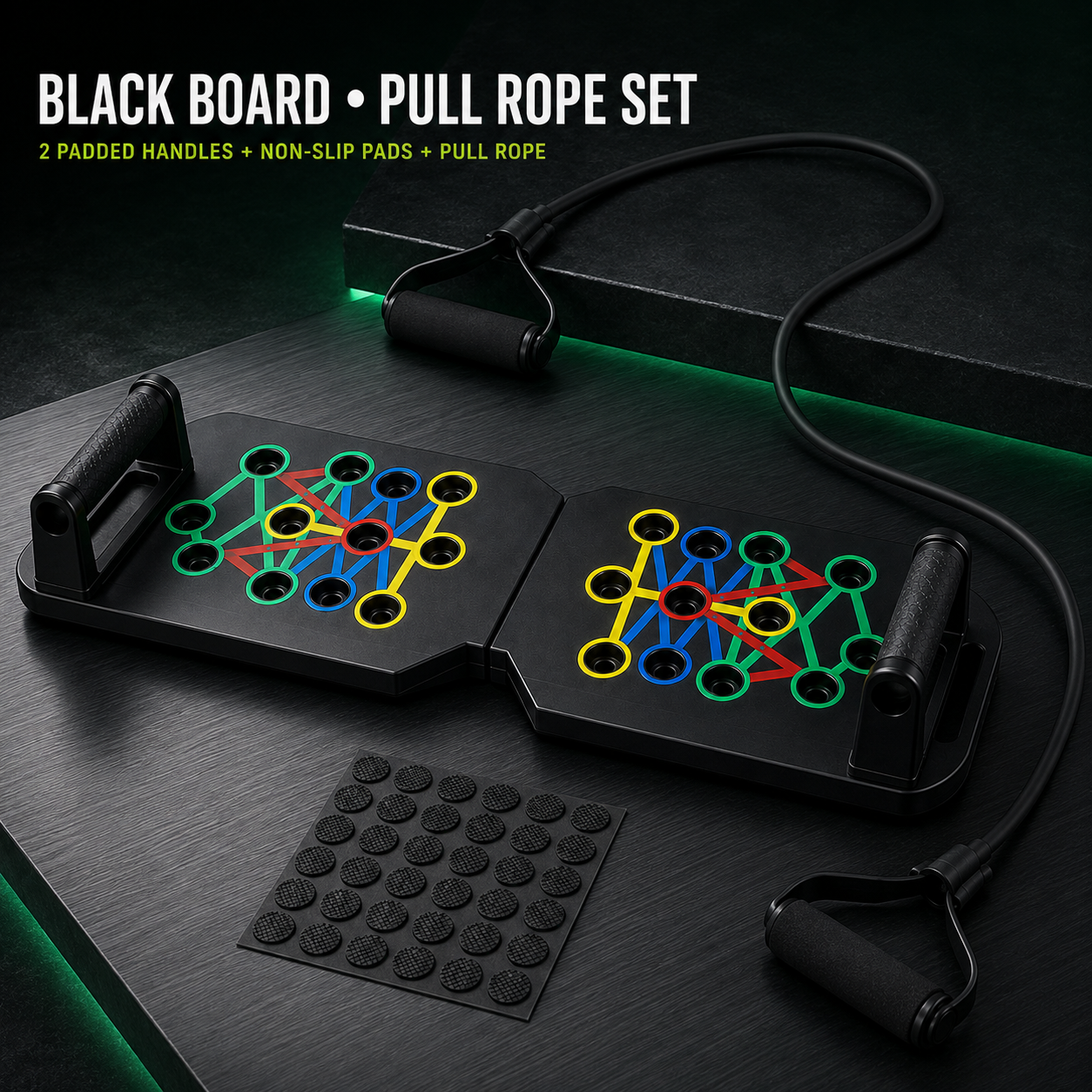 Multifunctional Foldable Push-Up Board System – Colour-Coded Upper-Body Training Set
