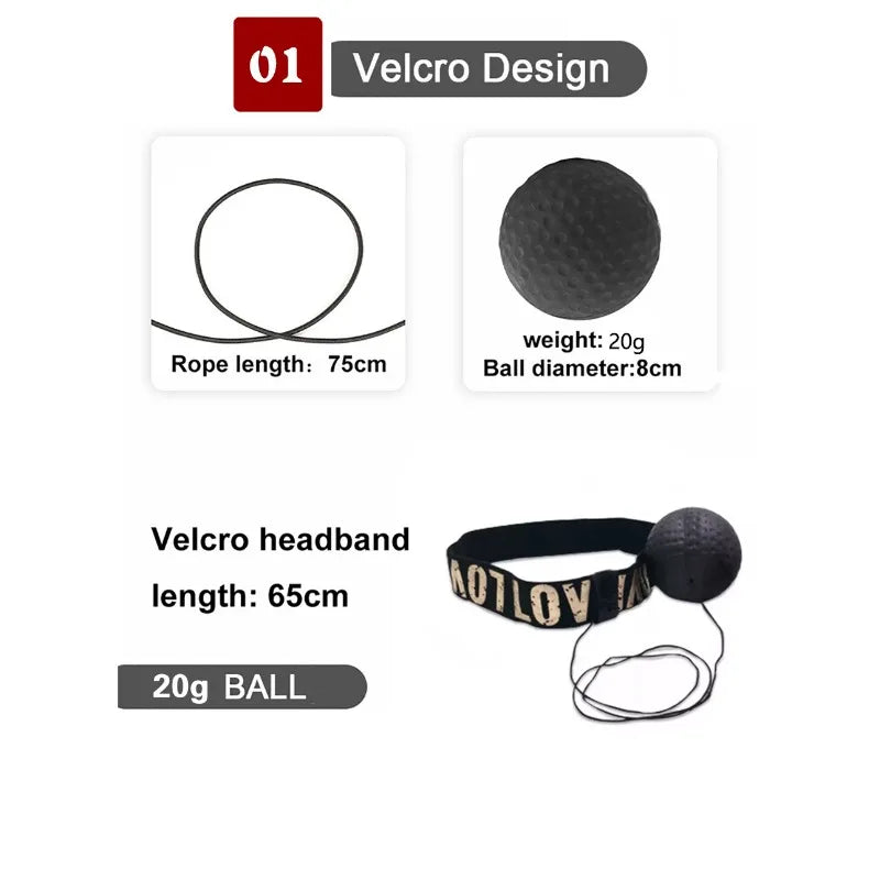 Boxing Reflex Ball Headband Trainer for Speed &amp; Focus