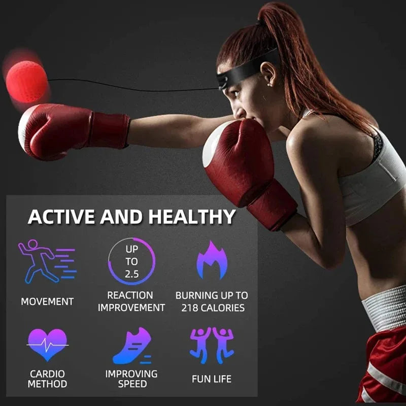 Boxing Reflex Ball Headband Trainer for Speed &amp; Focus
