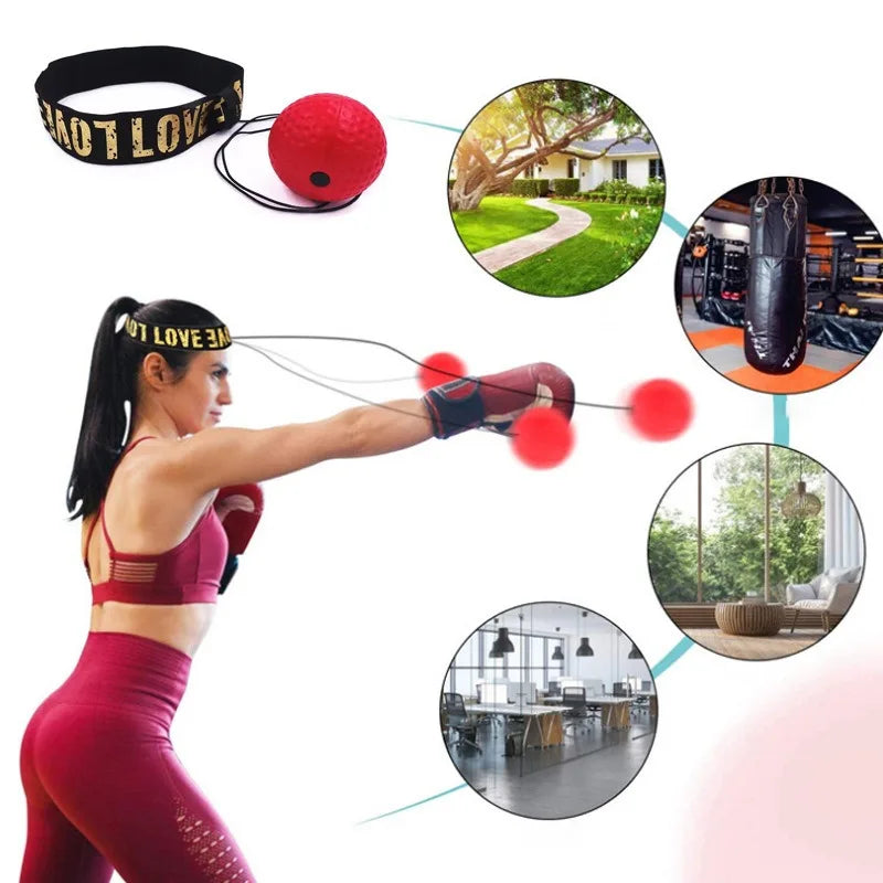 Boxing Reflex Ball Headband Trainer for Speed &amp; Focus