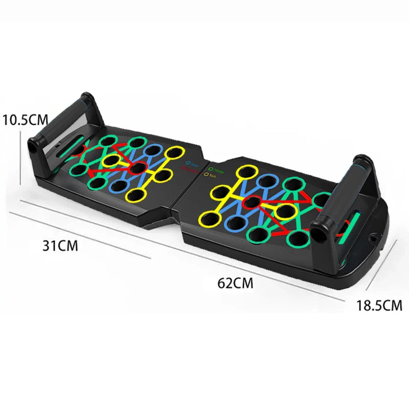Multifunctional Foldable Push-Up Board System – Colour-Coded Upper-Body Training Set